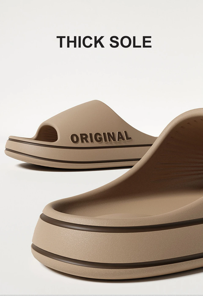 Thick-Sole Summer Jandals in various colours, offering ergonomic design, flexible cushioning, and anti-slip properties for comfortable and stylish wear.