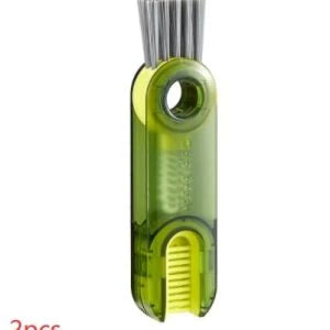 Compact 3-in-1 cleaning brush set with spiral brush for deep cleaning of bottles, cups, and straws