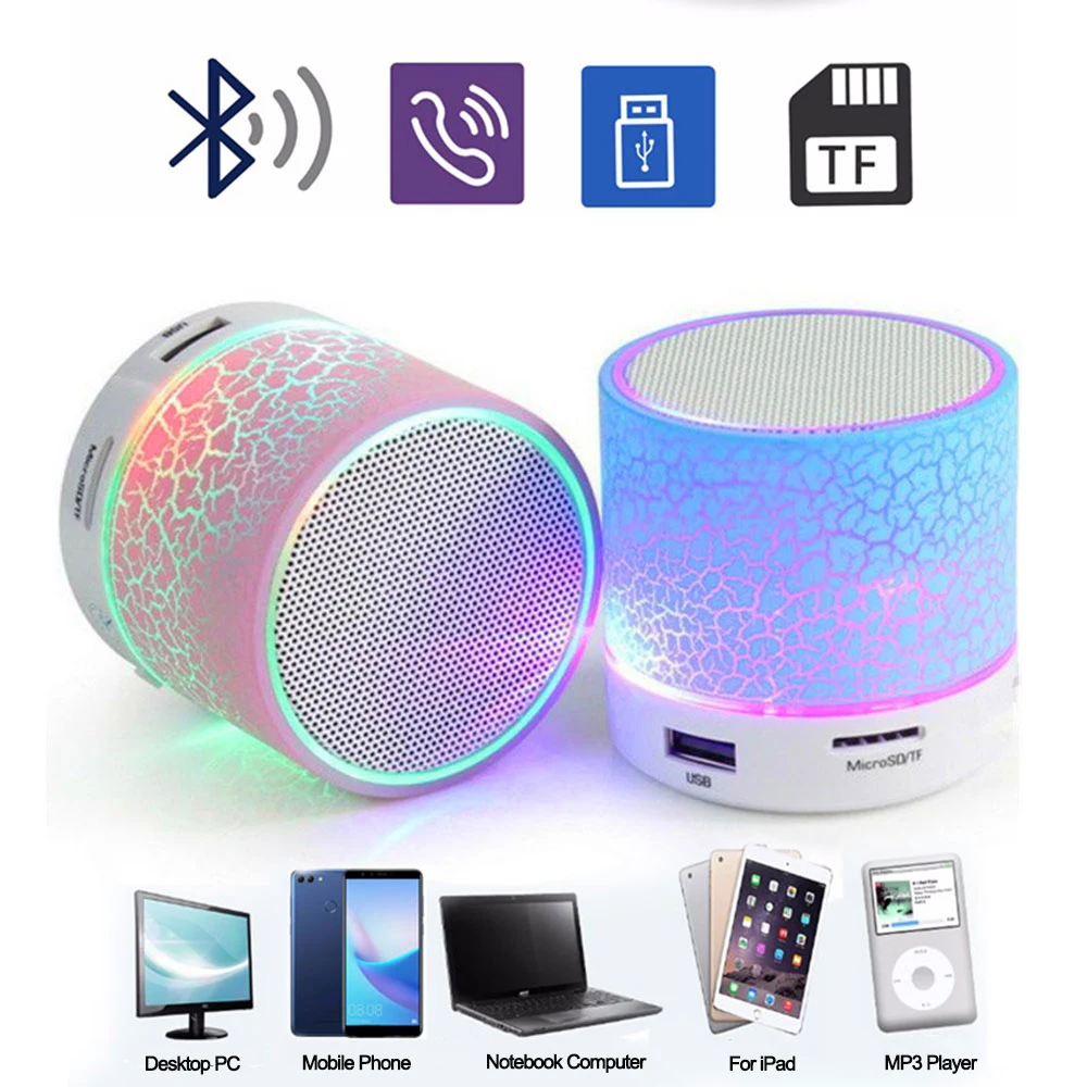 DancingLight™ Mini LED Bluetooth Speaker - compact, portable design with premium sound quality and advanced features