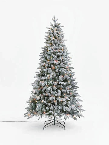 Exclusive White S Effect Artificial Christmas Tree with full, lush appearance and elegant white flocked design