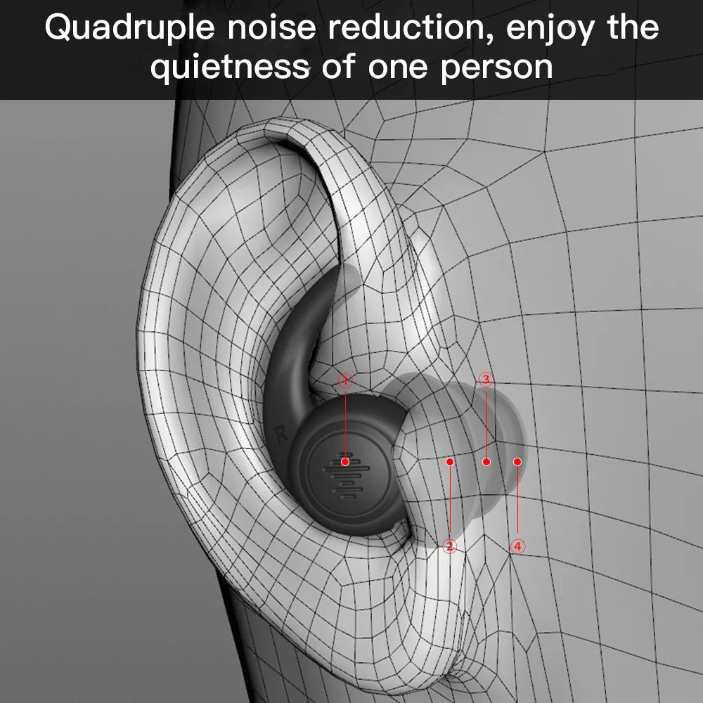 Pair of silicone ear plugs in black and white colors, designed for comfortable and effective noise reduction during sleep