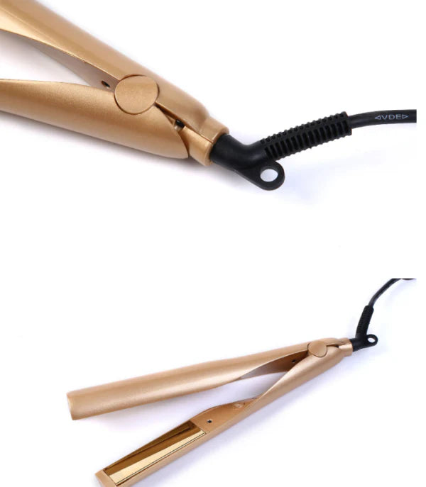 2-in-1 Twist Straightening Curling Iron with adjustable heat settings, ceramic plates, and automatic shut-off for versatile hair styling