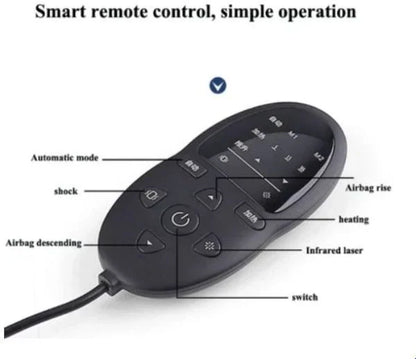 Electric Lumbar Massager with Vibration Massage, Dynamic Traction, and Infrared Heat Therapy for Back Pain Relief