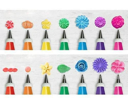 Premium stainless steel cake decorating tips set with 48 versatile pieces for creating professional-quality designs