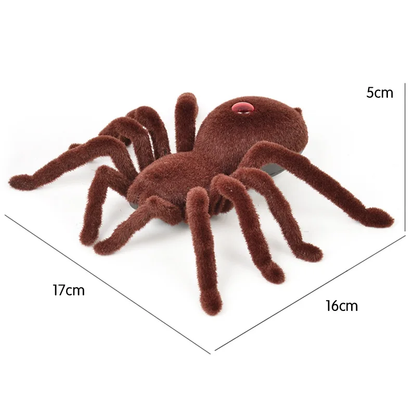 Realistic remote control spider toy with LED lighting, perfect for Kiwi household fun and entertainment