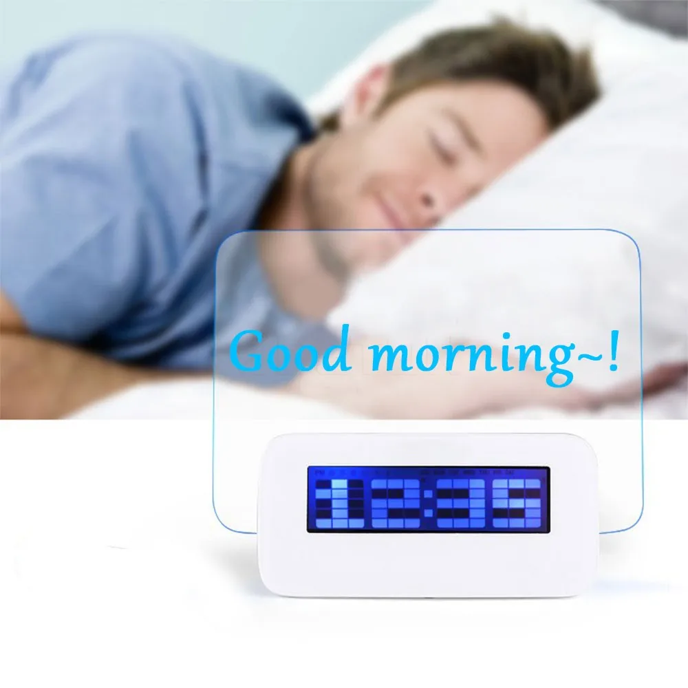 LED message board alarm clock with customizable display, USB ports, and Celsius temperature readout, perfect for the Kiwi home