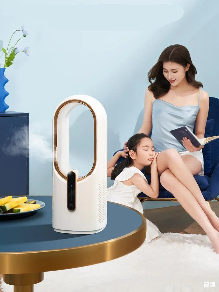 Compact, off-white portable electric fan with three wind speed settings for cooling Kiwi student dorm rooms