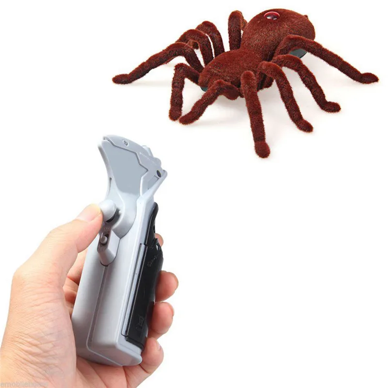 Realistic remote control spider toy with LED lighting, perfect for Kiwi household fun and entertainment