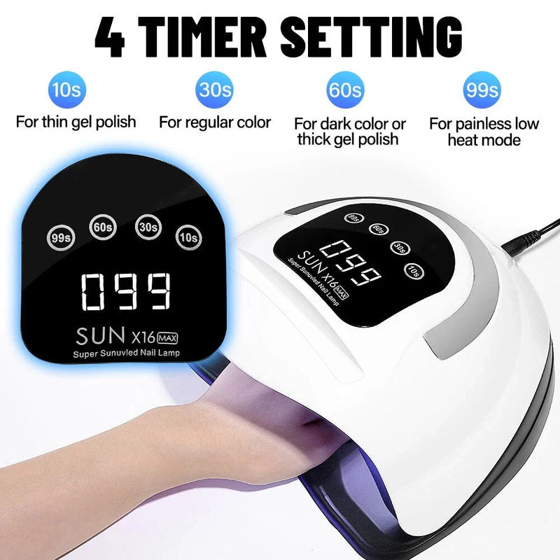 Shopfluxpro NZ 320W High Power UV LED Nail Lamp with 4 Timers & Smart Sensor