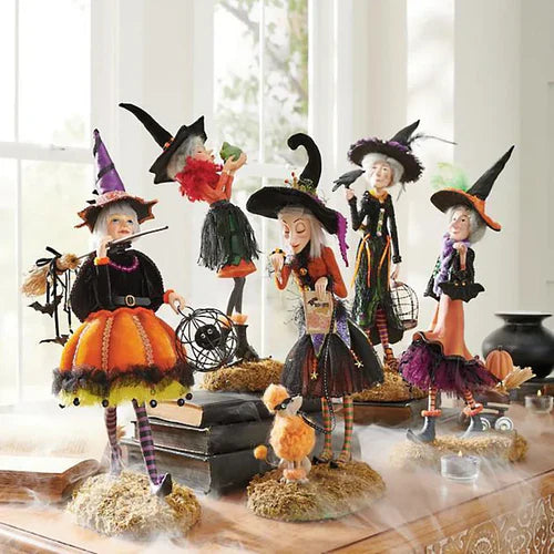 Enchanting Witch Figurine, a captivating tabletop decoration for Kiwi Halloween celebrations