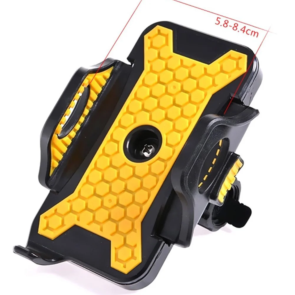 A sturdy and secure universal bicycle phone mount with adjustable arms and anti-slip silicone mats to hold your device in place while cycling.