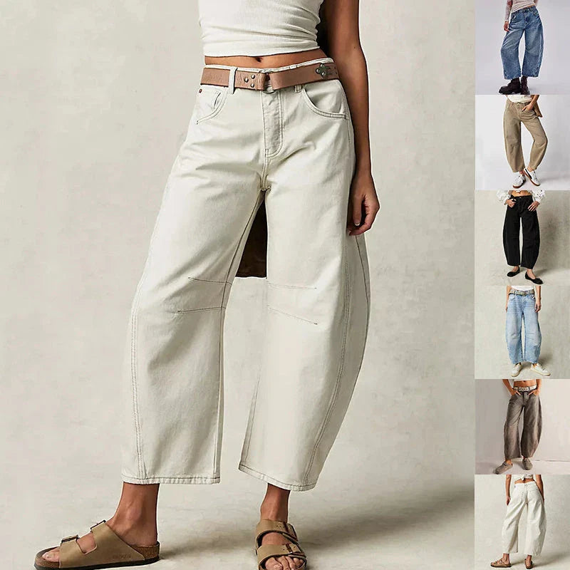 Fashion Loose Wide-leg Pants in Light Blue for Women - Comfortable and Stylish Summer Trousers