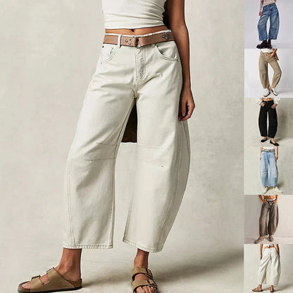 Fashion Loose Wide-leg Pants in Light Blue for Women - Comfortable and Stylish Summer Trousers