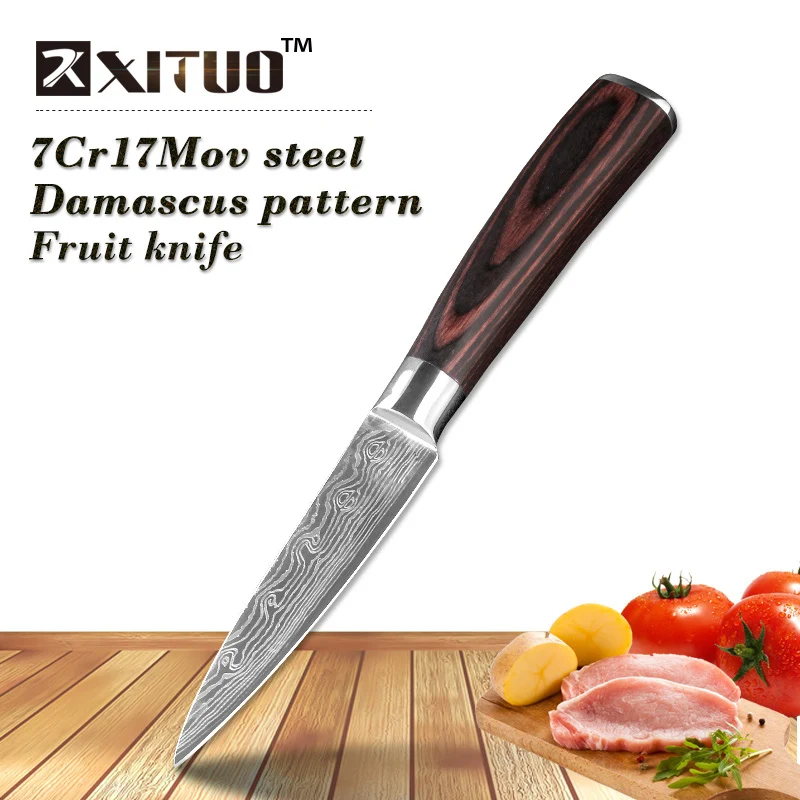 Xituo Japanese Kitchen Knife Set - Razor-sharp blades, rust-resistant stainless steel, and ergonomic wooden handles for professional-grade performance.