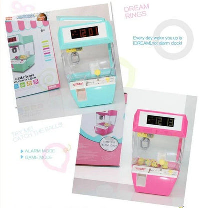 Kiwi-made coin-operated claw machine and alarm clock with precision controls and vibrant LED display