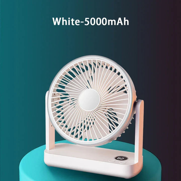 Compact and portable rechargeable USB desk fan with adjustable airflow and long-lasting battery for Kiwi home, office, and outdoor use