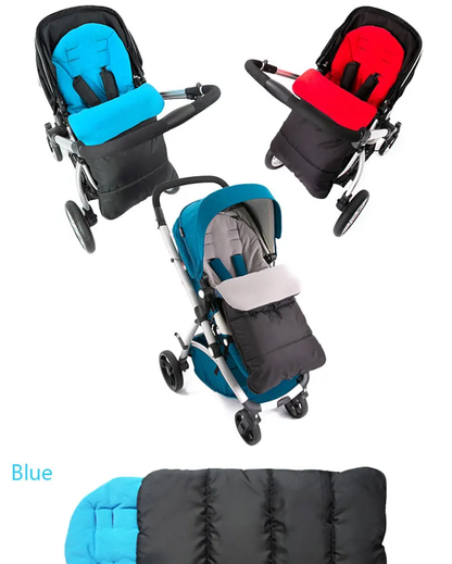 Cosy winter footmuff for baby stroller or pram, designed to keep your little one warm and comfortable during outdoor adventures.