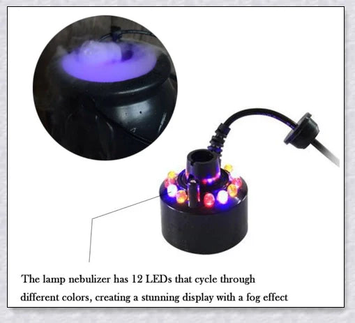 A bewitching Halloween mist maker with color-changing LED lights, perfect for setting a spooky atmosphere in your Kiwi home.