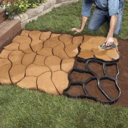 DIY Outdoor Concrete Paving Mold for custom garden paths, entryways, and patios