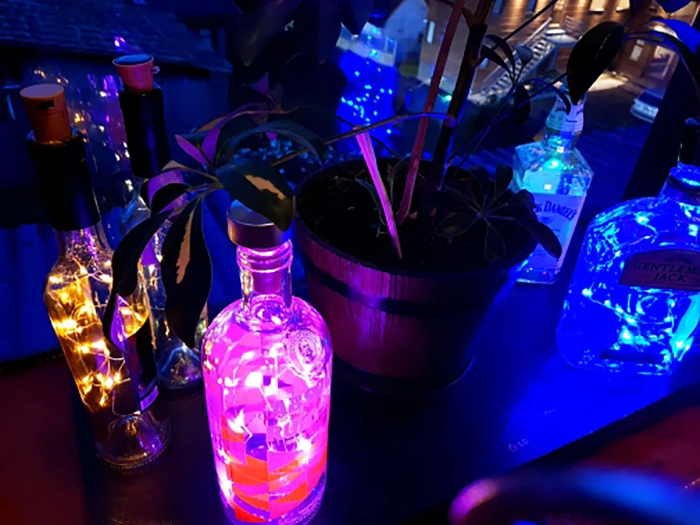 Decorative Bottled LED Lights - 2m copper wire fairy lights for upcycling empty glass bottles into festive displays