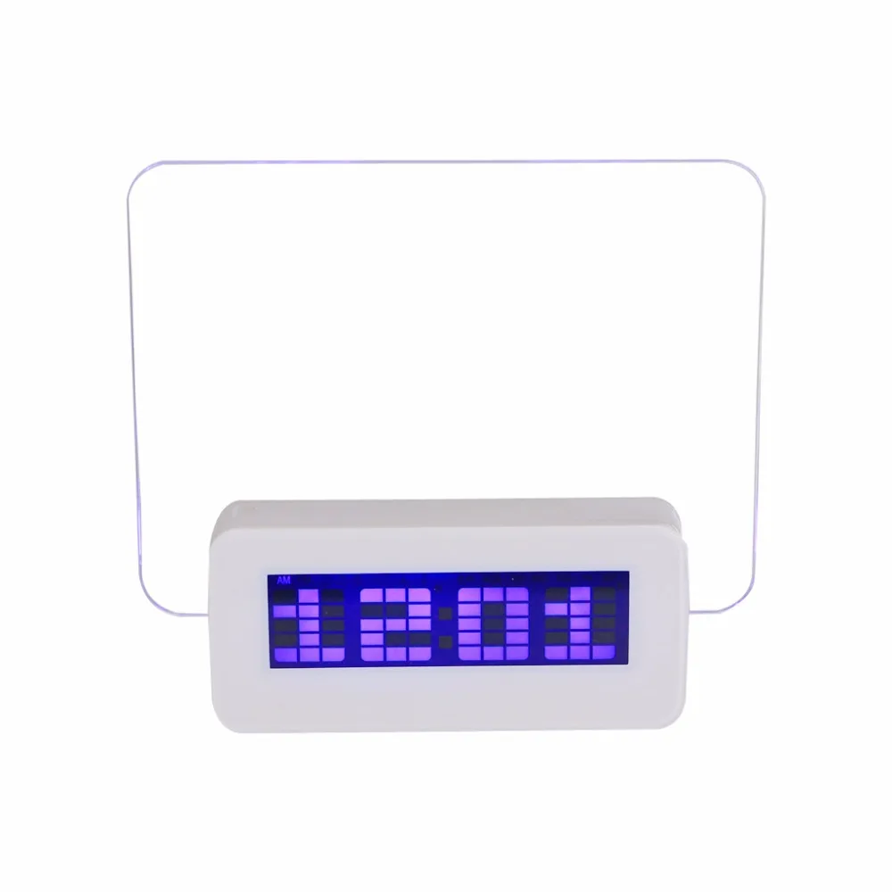 LED message board alarm clock with customizable display, USB ports, and Celsius temperature readout, perfect for the Kiwi home