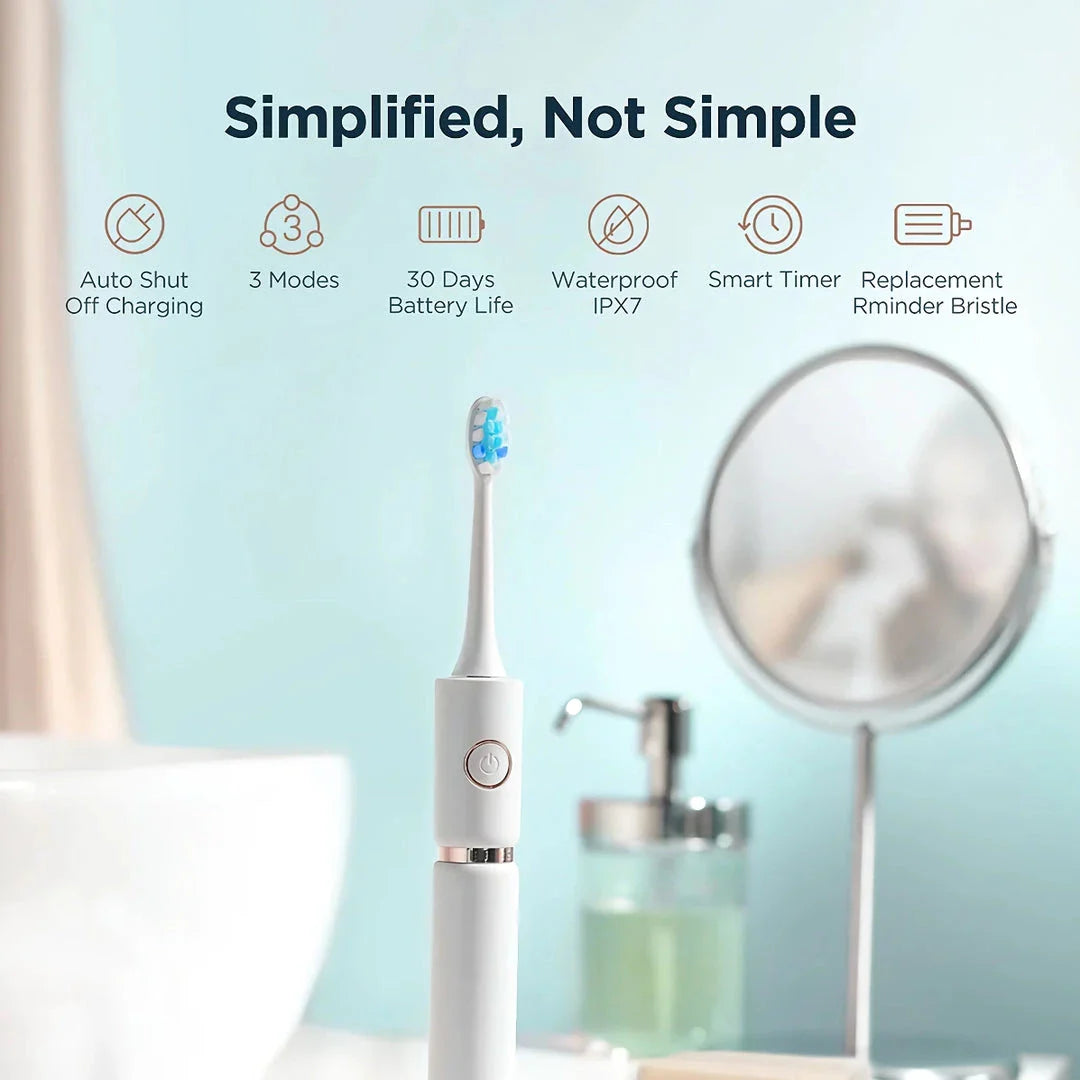 Advanced Sonic Electric Toothbrush with Smart Timer and Waterproof Travel Case