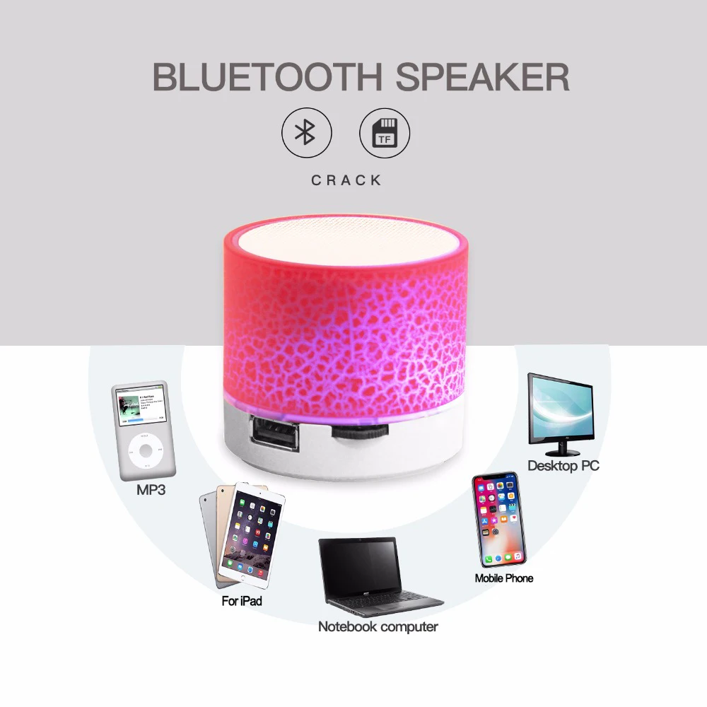 DancingLight™ Mini LED Bluetooth Speaker - compact, portable design with premium sound quality and advanced features