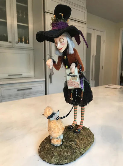 Enchanting Witch Figurine, a captivating tabletop decoration for Kiwi Halloween celebrations