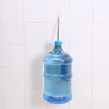 A set of 12 transparent wall hangers that can hold a variety of household items in the bathroom, kitchen, and other rooms