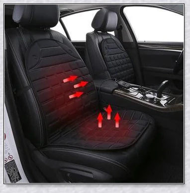 Premium Heated Car Seat Cushion Cover with adjustable temperature settings and ultra-soft polyester surface