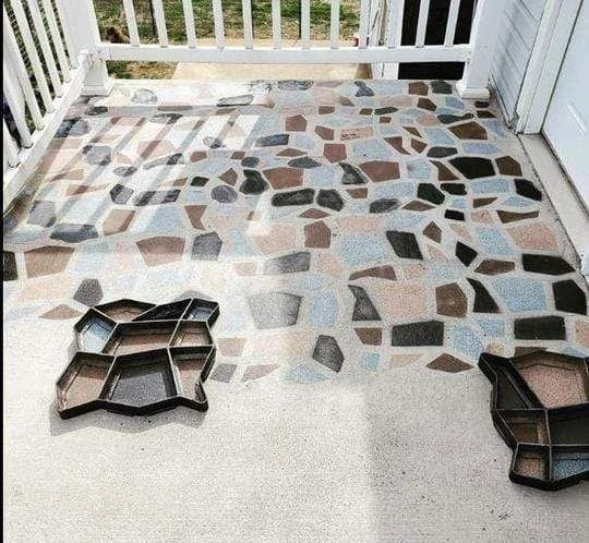 DIY Outdoor Concrete Paving Mold for custom garden paths, entryways, and patios