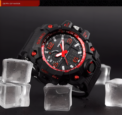 Robust and waterproof tactical wristwatch with Japanese movement, durable rubber strap, and 50m water resistance for active New Zealand lifestyle