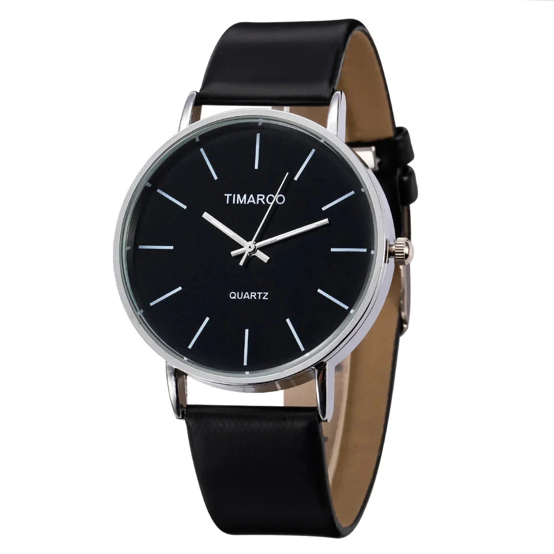 Elegant minimalist quartz business watch with a sleek silver design, suitable for professional Kiwi women