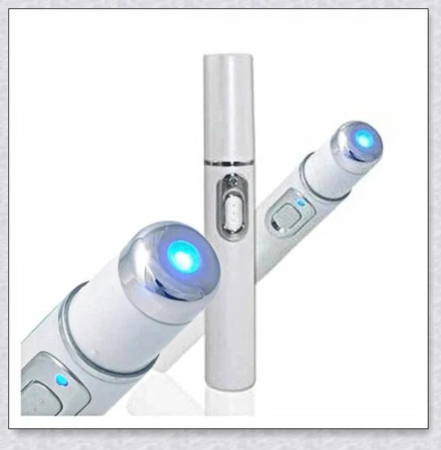 The Spots Removal Pen is a cutting-edge skincare device that uses thermal therapy and blue light to effortlessly banish dark spots, age spots, and other skin blemishes.