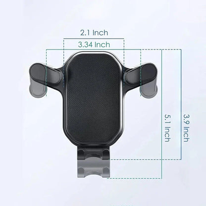 360-degree rotation car phone holder with secure hook-type base and arc groove design for stable and hands-free smartphone use while driving