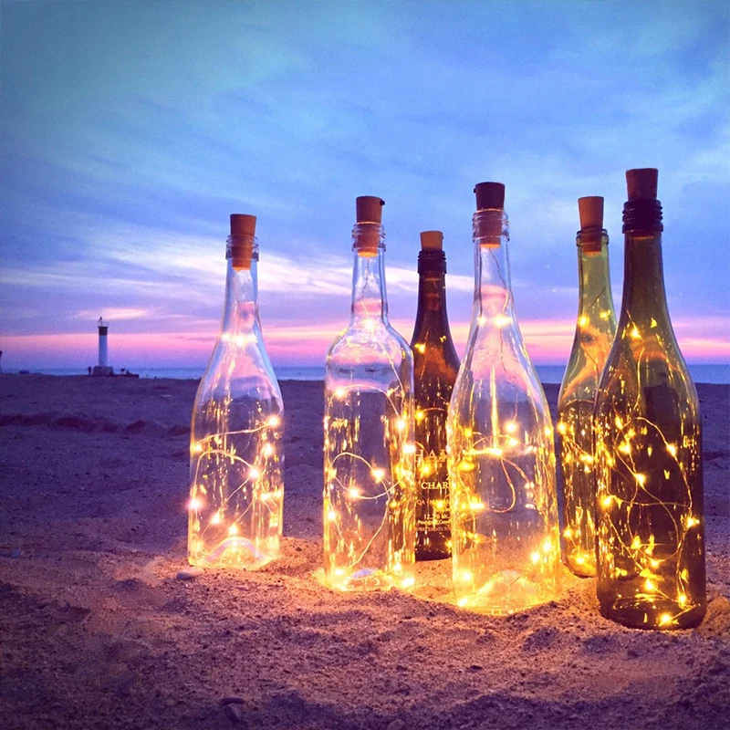 Shopfluxpro NZ Decorative Bottled LED Lights - 2m Copper Wire Fairy Lights for Craft Bottles