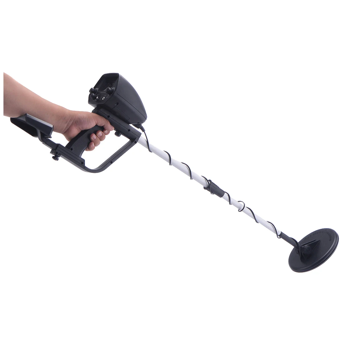 Rugged underground metal detector with adjustable height and visual indicators for detecting coins, jewellery, and other metal objects in New Zealand terrain