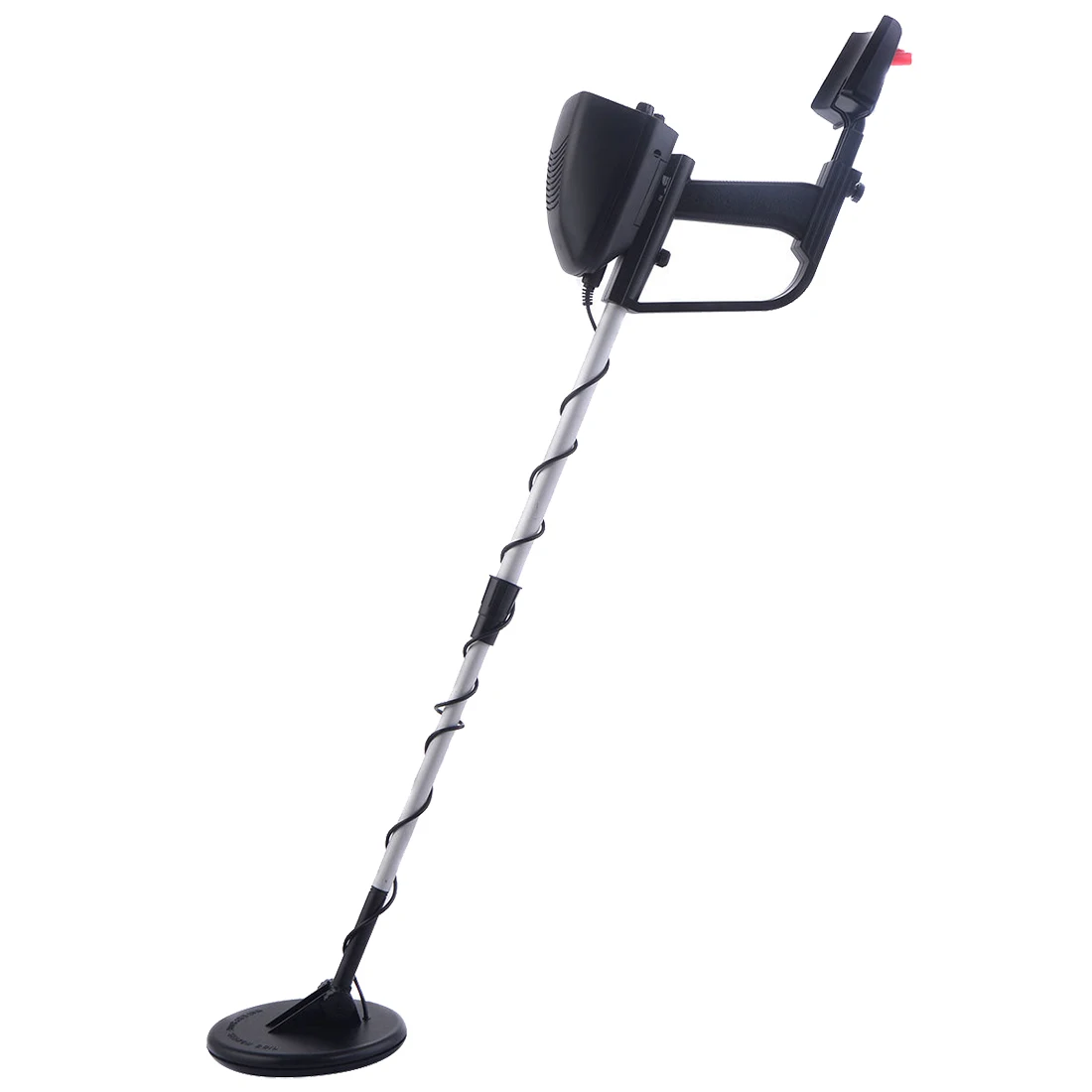 Rugged underground metal detector with adjustable height and visual indicators for detecting coins, jewellery, and other metal objects in New Zealand terrain