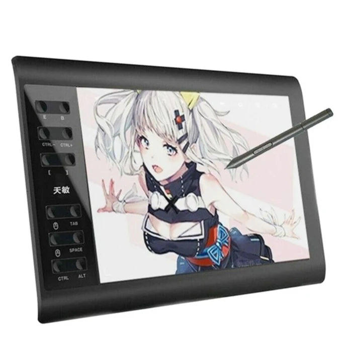 A professional digital drawing pad with a stylus pen for creative artists to sketch and design on the go.