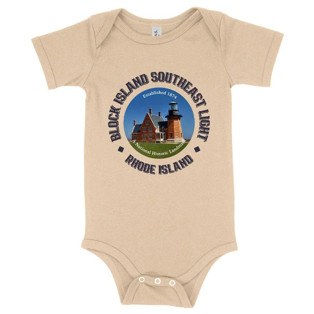 Comfy, soft and flexible Baby Jersey Block Island Onesie made with premium Airlume cotton for newborns and infants up to 24 months