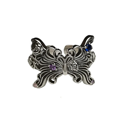 Vintage Gothic Butterfly Ring - A Timeless New Zealand Accessory with a Stunning Silver Butterfly Motif