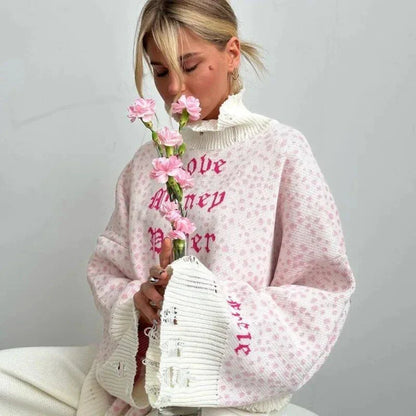 A stylish embroidered patchwork sweater, perfect for keeping warm during the cooler Kiwi months.