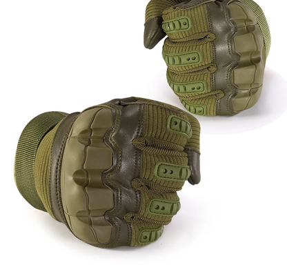Touch Screen Military Full Finger Gloves with carbon fiber shell, breathable mesh, and shock-absorbing foam for Kiwi tech enthusiasts