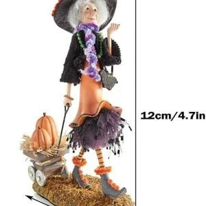 Enchanting Witch Figurine, a captivating tabletop decoration for Kiwi Halloween celebrations