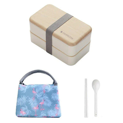 Eco-friendly BPA-free lunch box with spoon and chopsticks, made in New Zealand