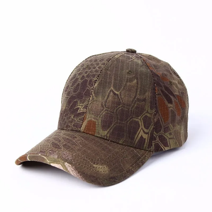 Versatile Camouflage Cap with adjustable fit and breathable polyester fabric, perfect for outdoor activities in New Zealand