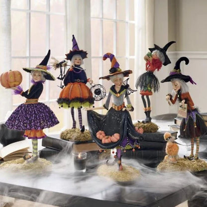 Enchanting Witch Figurine, a captivating tabletop decoration for Kiwi Halloween celebrations