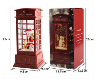 Christmas Decoration Music Box Furnishings Ornaments with vintage-inspired American country design and built-in music box mechanism