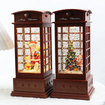 Christmas Decoration Music Box Furnishings Ornaments with vintage-inspired American country design and built-in music box mechanism