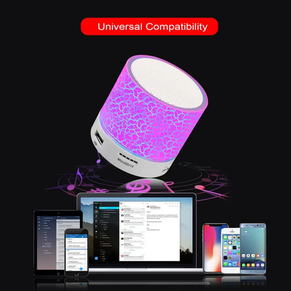 DancingLight™ Mini LED Bluetooth Speaker - compact, portable design with premium sound quality and advanced features